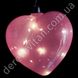 Декоративний LED-світильник "Серце" на батарейках, рожевий, 13×13×4 см