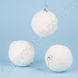 Елочные шары небьющиеся, белые, "Сетка с глиттером", 8 см, 3 шт. упаковка