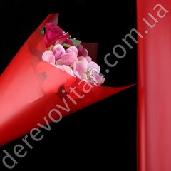 Калька для квітів в рулоні, червона, 0.6×8 м, код 031