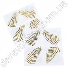 Праздничные салфетки белые "Золотой пальмовый лист", 20 шт., 16.5×16.5 см (33 см)