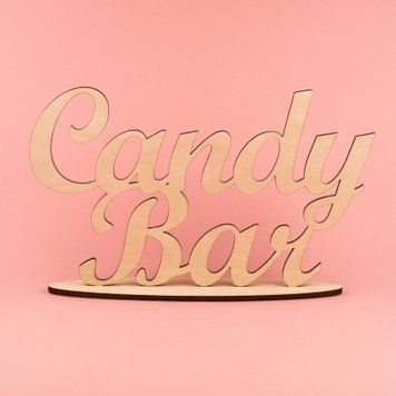 Напис на підставці "Candy Bar", 18.1 см &times; 30 см
