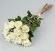 Букет искусственных роз, бело-салатовый, 12 шт., 43 см