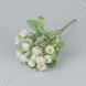 Букетик ранункулюсів з зеленню, білий, 11 квітів, ~14×30 см