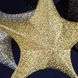 Подвеска звезда для декора из ткани, золото, 80 см