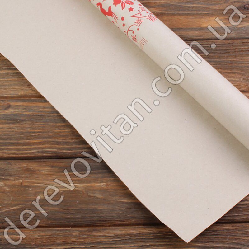 Новорічний пакувальний папір в рулоні, 0.7×8 м
