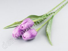 Тюльпаны искусственные, сиреневые, 3 шт., 44 см