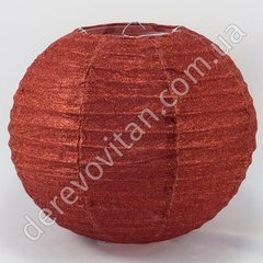 Подвесной фонарик из ткани в блестках, красный, 25 см