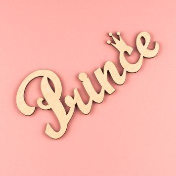 Слово "Prince" з фанери, нефарбоване, 22 см