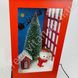 Новогодняя телефонная будка с падающим снегом, 23×52 см