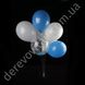 Воздушные шары с конфетти, бело-голубые, 30 см, 10 шт.