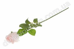 Роза искусственная светло-розовая из ткани, ~55 см