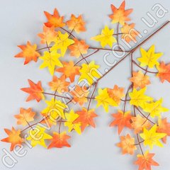 Ветки с осенними листьями декоративные, желто-оранжевые, 6 шт., 43×54 см