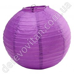 Бумажный подвесной фонарик, фиолетовый, 35 см