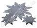 Новорічний декор паперові "Сніжинки" 3D, срібло, 14 шт.