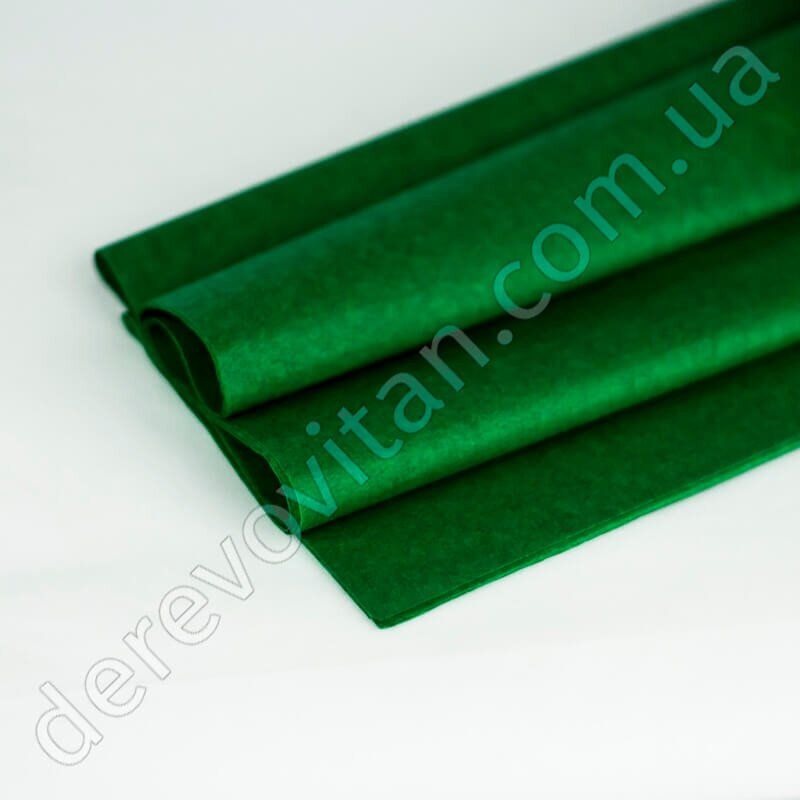 Папір тішью, зелений/смарагд, 50×75 см, 50 аркушів
