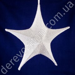 Звезда для декора из ткани, белая, 40 см