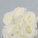 Штучні троянди молочні, букет 10 шт., 22×31 см