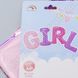Повітряна куля-слово "GIRL", рожево-фіолетовое, ~32×110 см
