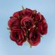 Букет штучних троянд, бордовий, 9 шт., 17×26 см