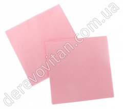 Серветки паперові рожеві однотонні, 20 шт., 16.5×16.5 см (33 см)