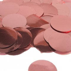 Конфетті кругле 1.5 см з фольги, рожеве золото, 100 г