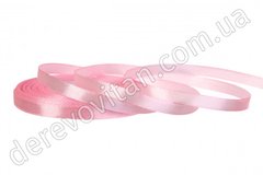 Стрічка атласна світло-рожева 04, 0.7 см, моток 23 м