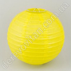 Бумажный подвесной фонарик, лимонный желтый, 30 см