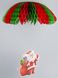 Підвісний новорічний декор "Санта на парашуті", висота ~52 см