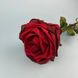 Искусственная роза на ветке, темно-красная, 79 см