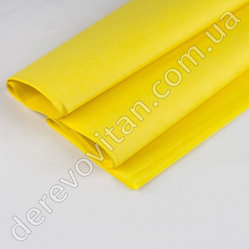 Папір тішью, жовтий, 50×75 см, 50 аркушів