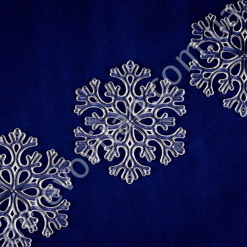 Декор-подвеска "Снежинка", акриловая, 10×11.5 см, 5 шт.