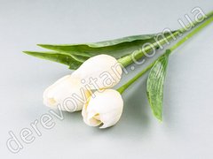 Тюльпаны искусственные, белые, 3 шт., 44 см