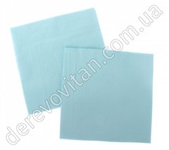 Серветки паперові блакитні однотонні, 20 шт., 16.5×16.5 см (33 см)