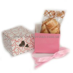 Бонбоньєрка "Сюрприз" рожева, класичне печиво, від 30 шт.