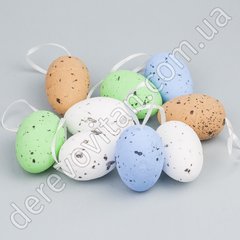 Подвески "Яйца пасхальные", разные цвета, 9 шт. в упаковке