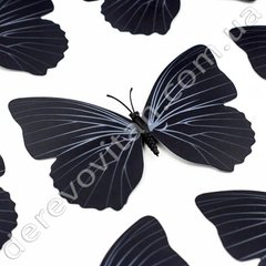 Бабочка декоративная, черная, 9×12 см, 10 шт.