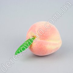 Персик искусственный бархатный (муляж), 7×7 см