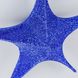Новогодний декор подвесная звезда из ткани, синяя, 40 см