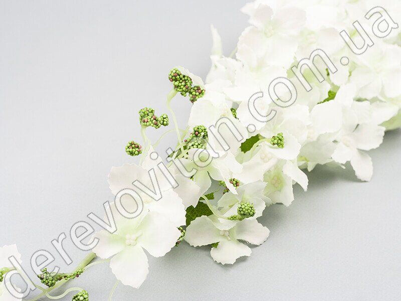 Гілка квітучої шовковиці декоративна, біла ~1.09 см