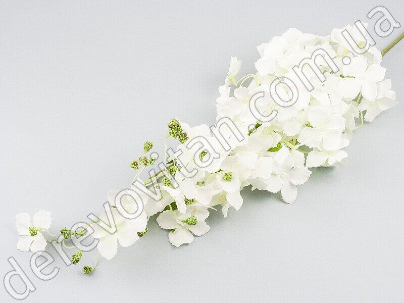 Гілка квітучої шовковиці декоративна, біла ~1.09 см